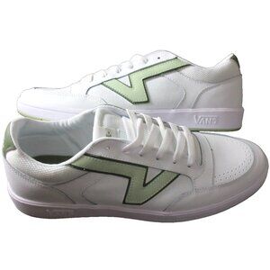 Vans Men's Lowland Cc Sport White Light Green Leather Skate Shoes Sizes NIB